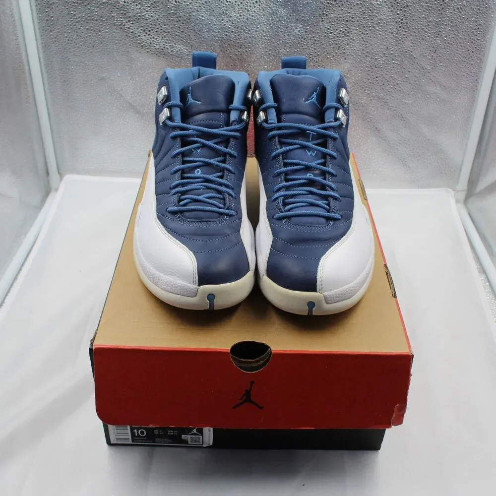 Nike Air Jordan 12 Retro Indigo 2020 Stone Blue White 130690-404 Men's Size 10